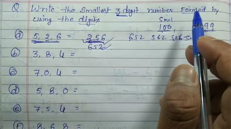 smallest three digit number